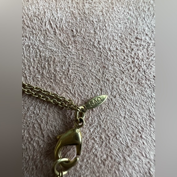 Vintage SAO Gold Filled Cross And Crystal Heart Pendant Necklace - Picture 3 of 7